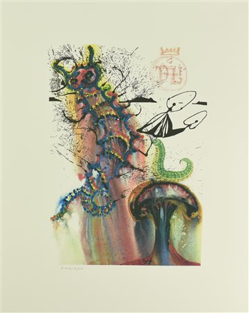 Da Salvador Dali' SENZA TITOLO foto-litografia su carta, cm 60x47; es....