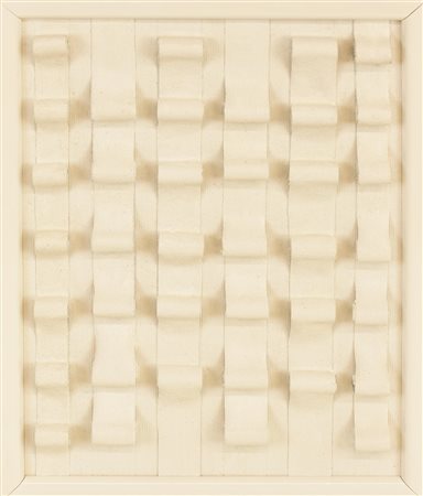 Francesco Fasano RISVOLTI intonaco e acrilico su cartone con tela in rilievo,...