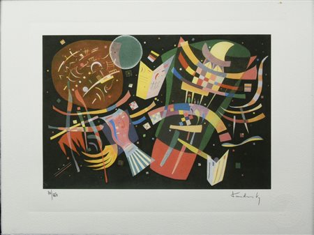 Da Vasilij Kandinskij COMPOSITION X eliografia su carta, cm 28x38; es. 10/150...