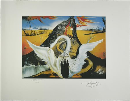 Da Salvador Dali' BACCHANALE stampa tipografica su carta cotone, cm 51x65,...
