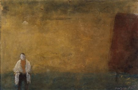 Anton Zoran Music (Bukovica 1909-Venezia 2005) Atelier 1988 Gouache su carta...