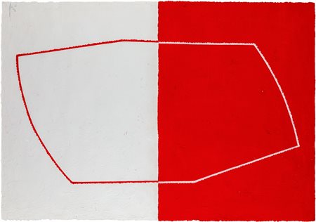 Pino Pinelli (Catania 1938) Carte 1988 Olio su carta cm 70x100- in cornice cm...