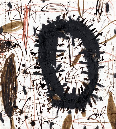 Gunter Damisch (Steyr 1958-Vienna 2016) Senza titolo Tecnica mista su carta...