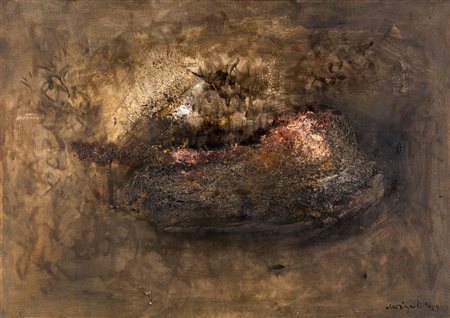 Filippo Marignoli (Perugia 1926-Seattle 1995) Presenza N.3 1959 Olio su tela...