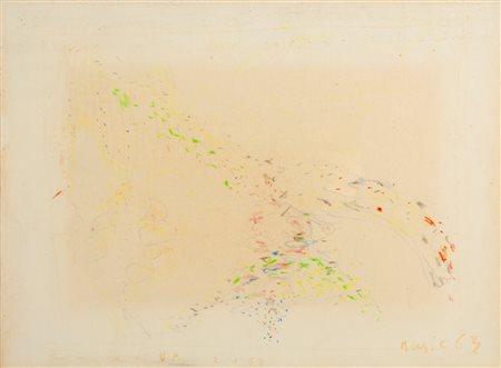 Anton Zoran Music (Bukovica 1909-Venezia 2005) Senza titolo 1963 Pastelli su...