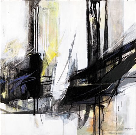 Maryam Bakhtiari (Ahwaz 1966) Oltre lo specchio 2015 Olio su tela cm 50x50...