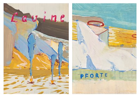 Dirk Westermann Lotto di due opere su carta di Dirk Westermann A) Lavine,...