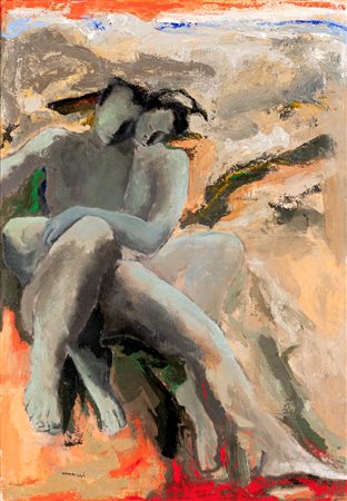 Angelo Colagrossi (1960) Entrambi gelosi Acrilico su tela cm 70x100 - in...