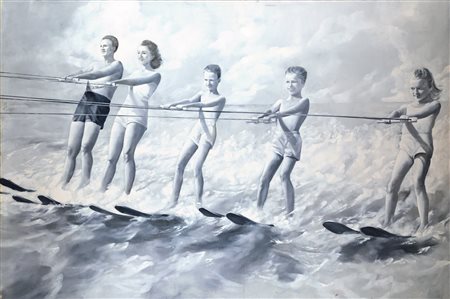 Gian Marco Montesano (Torino 1949-0) Per mari...per monti 2004 Olio su tela...