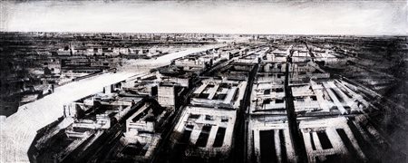 Jonathan Guaitamacchi (Londra 1961) London 2002 Olio su tela cm 45x110 - in...