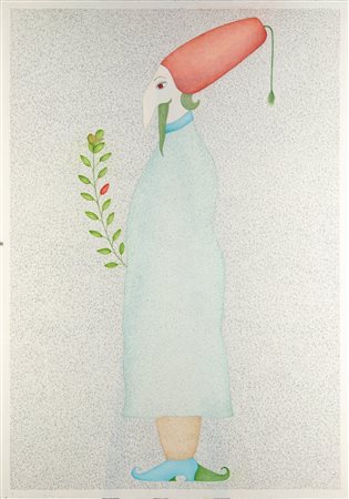 Mitra Dishvali Passione 2012 Matita e pastelli su carta cm 140x98 - in...