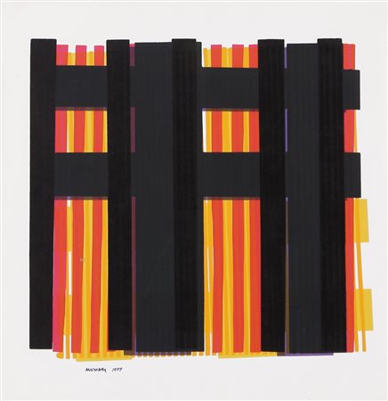 BRUNO MUNARI Milano 1907 - Milano 30/09/1998 Senza titolo, 1957 tempera su...