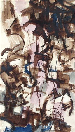 ENZO BRUNORI Perugia 14/07/1924 - Roma 13/05/1993 Composizione, 1955 gouache...