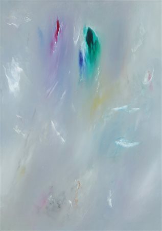 ENNIO FINZI Venezia 1931 Adagetto, 1996 acrilici su tela cm. 70x50, firma,...