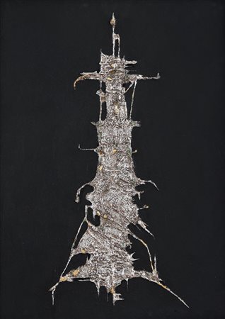 ELIO MARCHEGIANI Siracusa 02/09/1929 Totem, 1962 tecnica mista su cartone cm....