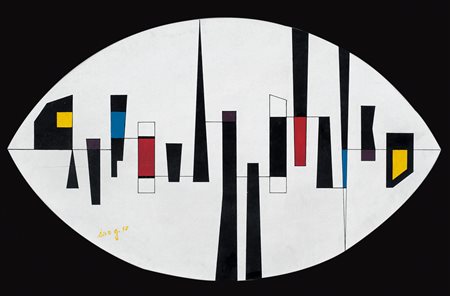 GIANNI DOVA Roma 08/01/1925 - Pisa 1991 Senza titolo, 1950 tempera su tavola...