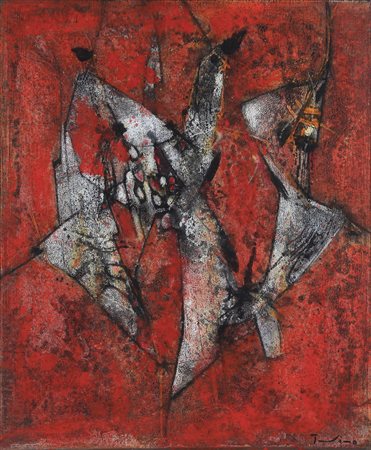 SALVATORE PROVINO Bagheria (Pa) 04/06/1943 Fiore dei tropici olio su tela cm....