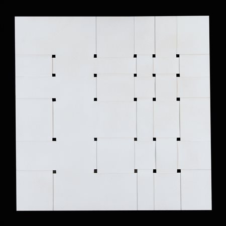 ARMANDO MARROCCO Galatina 08/02/1939 Intreccio, 1966 smalto bianco su cartoni...