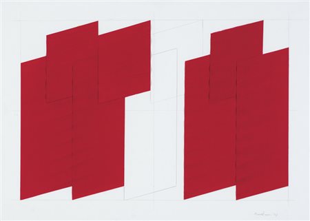 AGOSTINO BONALUMI Vimercate (Mi) 10/07/1935 Rosso, 2007 tecnica mista e carta...