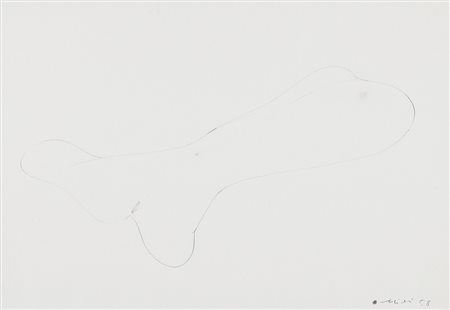 CLAUDIO OLIVIERI Roma 28/11/1934 Senza titolo, 1958 tecnica mista su carta...