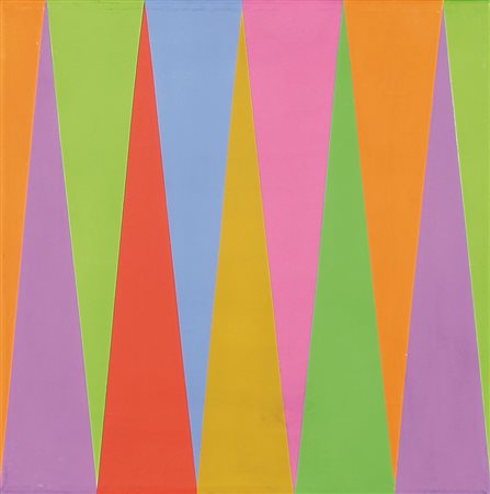 JORRIT TORNQUIST Graz 1938 "Opus 206" 1969 acrilico su tela cm. 30x30, firma...