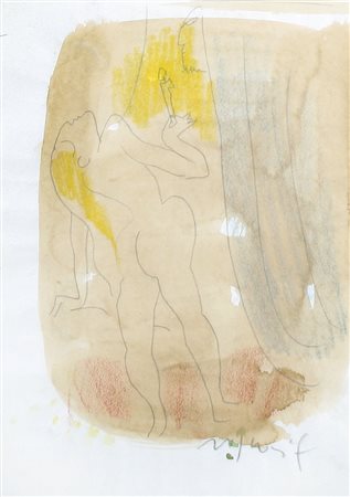 FRANCO ROGNONI Milano 20/09/1913 - Milano 11/03/1999 Figure tecnica mista su...