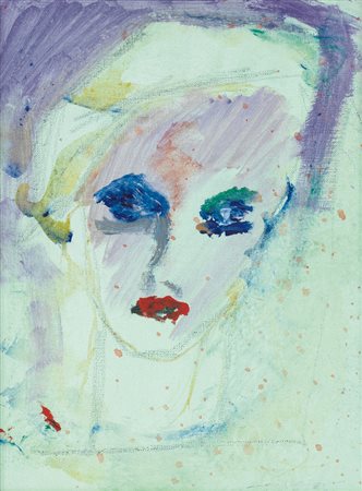 ERNESTO TRECCANI Milano 26/08/1920 - Milano 27/11/2009 Volto olio su tela cm....