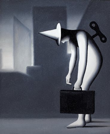 MARK KOSTABI Los Angeles 1960 Blind ambition, 2004 olio su tela cm. 30x25,...