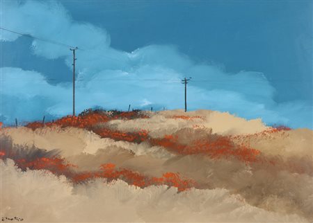 ENOTRIO Buenos Aires 1920 - Pizzo Calabro (Cz) 1989 Campo di grano olio su...