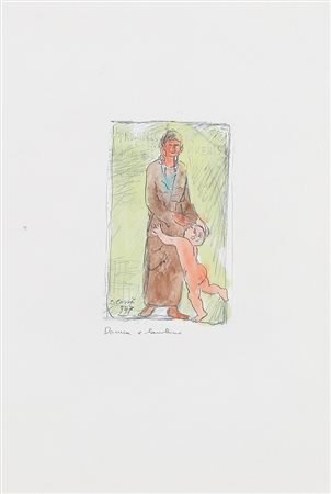 CARLO CARRA’ Quargnento (Al) 11/02/1881 - Milano 13/04/1966 Donna e bambino,...