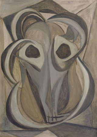 CESARE PEVERELLI Milano 30/05/1922 - Parigi 10/03/2000 Senza titolo olio su...