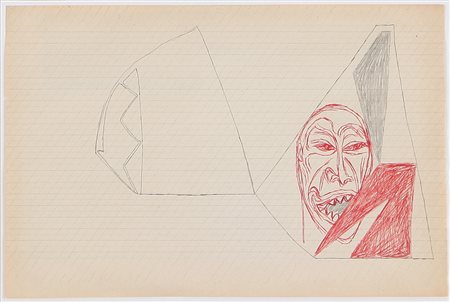 MIMMO PALADINO Paduli (Bn) 18/12/1948 Senza titolo, 1981 penna e matita su...