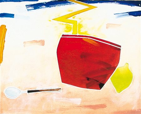 EMILIO TADINI Milano 1927 - Milano 24/09/2002 Natura morta acrilici su tela...