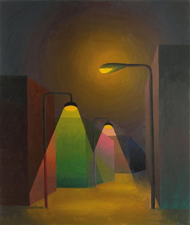 SALVO Leonforte (En) 22/05/1947 La strada olio su tela cm. 60x50, firma e...