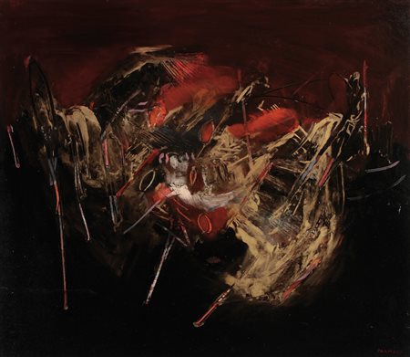 DIEGO PALASGO Noale (VE) 1954 Ultime luci del giorno, 1980 olio su tavola cm....