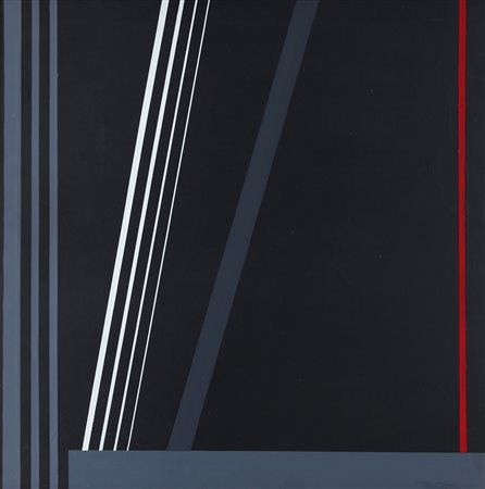 MICHELE ZAZA Molfetta 1948 Ritmo verticale obliquo n° 2, 1969 tecnica mista...