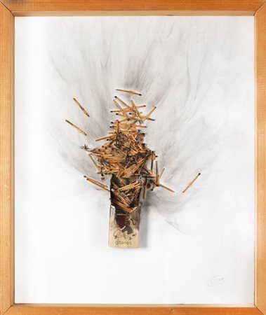 CESAR Marsiglia 1921 - 1998 Gitanes tecnica mista e collage su tela applicata...