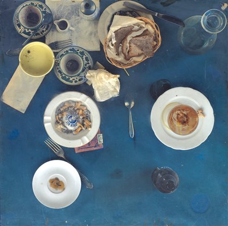 DANIEL SPOERRI Galati 1930 Tableau piege, 1972 assemblaggio di oggetti e...