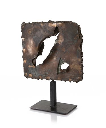 ALDO CALO’ 1910 - 1983 Piastra, 1962 scultura in bronzo cm. 37x29x10, firma e...