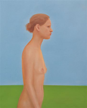 FEDERICO LOMBARDO Castellammare di Stabia (NA) 1970 Figura su fondo azzurro e...