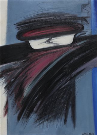 TINO VAGLIERI Trieste 08/09/1929 - 09/03/2000 Interno nella città olio su...