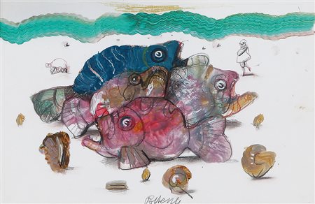 ANTONIO POSSENTI Lucca 11/01/1933 Senza titolo olio e tecnica mista su...