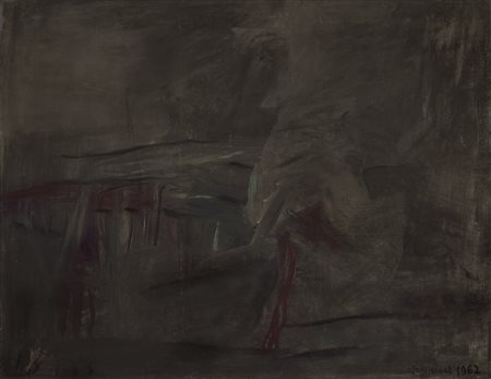 ALFREDO CHIGHINE Milano 09/03/1914 - Pisa 16/07/1974 Figura nel paesaggio,...