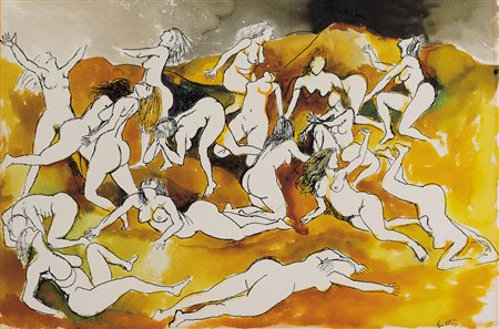 RENATO GUTTUSO Bagheria (Pa) 02/01/1912 - Roma 17/01/1987 Senza titolo,...