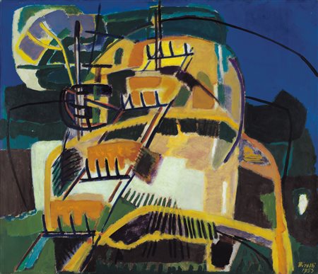 RENATO BIROLLI Verona 10/12/1905 - Milano 03/05/1959 Trebbia sul pagliaio,...