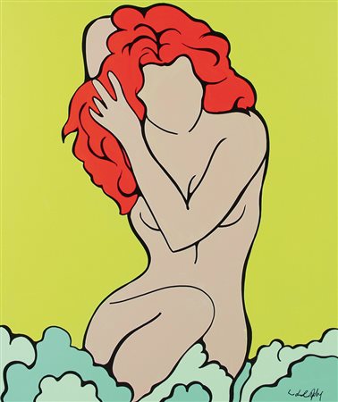 LODOLA & ANDY Senza titolo acrilici su tela cm. 120x100, firme in basso a...