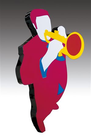 MARCO LODOLA Dorno (Pv) 04/04/1955 Trombettista scatola luminosa (perspex +...