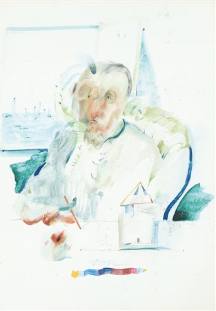 ANTONIO POSSENTI Lucca 11/01/1933 Ritratto vegetale di Roberto Longhi tecnica...