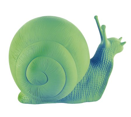 CRACKING ART Chiocciola multiplo in plastica verde cm. 110x65x82, esemplare...