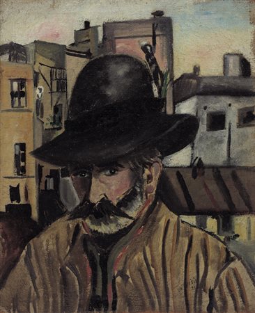 FILIPPO DE PISIS Ferrara 11/05/1896 - Milano 02/04/1956 Il burino, 1925 olio...